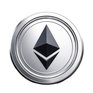 Moeda Ethereum (ETH) em elemento gráfico flutuante